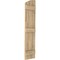 Ekena Millwork Americraft 3-Board (3 Batten) Wood Joined Board-n-Batten Shutters w/Ellipt Top, ARW401BE311X77UNH, PR ARW401BE311X77UNH - alternate 3